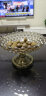 贝鲁斯 欧式水果盘客厅家居装饰品四件套水晶玻璃糖果罐烟灰缸花瓶 古铜色底座果盘 实拍图