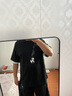 真维斯（Jeanswest）新中式国风t恤男士夏季2026新款休闲运动夏装短袖短裤冰丝套装男 6123黑色 4XL 码【180-200斤】 实拍图