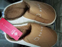 洁丽雅防水羽绒棉拖鞋男士冬季室内情侣居家保暖加绒防臭防滑棉鞋女秋冬 卡其 【1.0经典款 店长推荐】 40-41 【适合39-40码】 实拍图