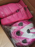 m-cro迈古溜冰鞋儿童轮滑护具护膝自行车滑板平衡车护具头盔7件套组合 粉色护具+可调头盔+包 S(25-40斤使用)2-5岁 实拍图