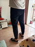 帝欧莱夫夏季休闲裤男士潮流春秋修身束脚裤九分裤小脚裤男生潮牌春季裤子 束脚黑色 XL (约115-130斤可穿) 实拍图