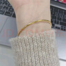 Brangdy原创经典百搭纯手工镀18k金色手镯女小众设计简约极细2mm送女友礼 2mm光面素圈手镯内径60mm 实拍图