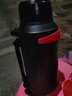慕馨（moosen）保温壶户外大容量不锈钢男士车载水壶旅行壶便携暖瓶刻字定制logo 曜石黑(关注+背带)3L 实拍图