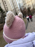 图涂丫2岁宝宝婴儿帽子秋冬季1岁棉针织护耳帽儿童保暖毛线帽防风0-4岁 水灰（纯棉内衬） （帽子+围脖+手套）大码 实拍图
