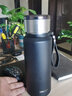 私家良品保温杯男士大容量高颜值茶水分离焖泡茶杯学生水杯子2025新款 黑色 800ml （长效保温+带茶隔) 实拍图