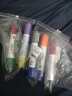 旗牌（Shachihata）DIY纺织颜料衣服布料手绘涂鸦绘画T恤笔 双头 2.0-5.0mm 灰/蓝 EKT-25TT 实拍图
