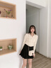 黛妃丹顿（DAFEI DENTON）轻奢侈品牌包包女包2025新款真皮女士斜挎包520情人节礼物送女友 米白色 礼盒装(送礼佳品) 实拍图