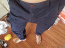 季言工装裤男士束脚裤男春夏小脚休闲裤修身运动长裤多袋男裤子 藏蓝色（束脚工装裤 32 实拍图