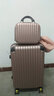 翻译官子母箱行李箱皮箱拉杆箱万向轮男女游旅行箱密码箱扩展防刮 玫瑰金色(子母箱套装) 24英寸 实拍图