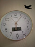 康巴丝（Compas）挂钟客厅钟表 万年历简约石英钟表挂墙时钟 C3242Y 轻奢金 晒单实拍图