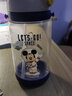 迪士尼（Disney） 宝宝吸管杯儿童上学水杯小学生直饮双盖水壶男女婴幼儿园喝水杯 米奇幽蓝 520ml 双盖款 实拍图
