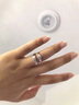 纪茵焚 CHEYINFEN轻奢莫桑钻石对戒求婚戒指高级感七夕情人节送女生日礼物送女朋友 2025爆款情侣对戒（50分莫桑钻） 实拍图