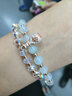 吴越老银铺水晶S925银手链女海蓝宝手串森系韩版简约个性闺蜜首饰送女朋友生日礼物礼品送女友 S925银+海蓝宝手链 实拍图