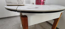 丰舍 餐桌 可变圆桌伸缩折叠实木岩板餐桌椅组合现代轻奢餐桌餐厅饭桌 6MM电磁炉款餐桌-101皮椅款 【1.20米】 一桌4椅 实拍图