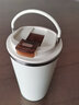 格律（GELU） 咖啡杯便携保温杯不锈钢提手杯喷陶内胆水杯随手杯办公室杯子 米白色-350ml 实拍图