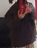 MUJI女式 不易沾水 灯芯绒领夹克 短款休闲外套 女装 美拉德 BDE92C4S 深棕色 L 165/88A 实拍图