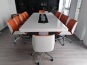 巢澜欢乐颂真皮电脑椅 办公椅可躺老板椅总裁椅办公室会议室家用椅子 钢琴白+黄色超纤皮(中班款) 实拍图