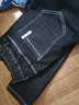 牛狼谷秋冬款无铁松紧腰牛仔裤男士弹力抽绳修身过安检休闲牛仔长裤子 333黑色不加绒 30 实拍图