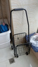 杰适（jieshi）爬楼买菜购物车便携可折叠老年手拉车手推车行李车拖车铁质菜篮车 小购四轮黑色 实拍图