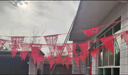 目送结婚装饰 院子婚房布置男方女方婚礼三角彩旗灯笼室外开业布置 100米千禧良缘旗+50个灯笼 彩旗灯笼装饰 实拍图