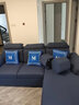 创繁现代可拆洗布艺沙发简约客厅小户型免洗科技布沙发组合家具 三人位+左右互换贵妃+茶几 乳胶+弹簧座包/科技布 实拍图