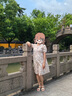 婧麒（JOYNCLEON）孕妇装夏季孕妇连衣裙薄款大码宽松波点碎花长裙 桔 L Jly157192 实拍图