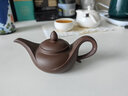 妃汐蒂 宜兴泥紫砂壶单壶手工功夫茶壶陶瓷过滤小号茶壶西施壶泡茶茶具 棕色方长咀壶 140ml 实拍图