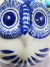 LICHEN 景德镇陶瓷青花瓷猫头鹰镂空釉下彩古典陶瓷青花摆件 猫头鹰摆件10x10厘米 实拍图
