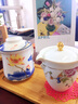 九楼阁 景德镇青花高温陶瓷仿古白酒酒壶酒杯酒具套装高脚杯酒具1壶10杯 黄釉帝王龙 礼盒包装+托盘 实拍图