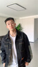 风梵名男士高端牛仔外套男宽松工装夹克春秋季休闲上衣服翻领外衣大码 灰色不加绒 XL （体重150-170斤） 实拍图