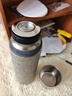 唯万2024年新款纯钛保温杯抑菌保鲜茶水分离泡茶杯养生焖茶水杯大容量 钛内胆-皓月银 500ml 带杯套杯刷 实拍图