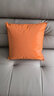 芝华士皮沙发抱枕科技布轻奢客厅靠枕套现代靠垫腰枕大防水北欧 靓橙橘 45cm*45cm 枕套 (+三维棉内芯) 实拍图