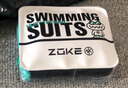 洲克（ZOKE）儿童泳衣男童五分专业训练健身运动速干游泳裤122626887黑色/彩兰 实拍图