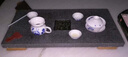 金团(jintuan)乌金石茶盘大号整块天然石头茶海黑金石制茶台套装家用简约茶具托盘紫铜色金属框包边 【园林聚景】60*30-边框两色可选，默认紫铜色框 实拍图