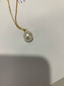 南珠宫灵思淡水珍珠吊坠18K金圆强光简约女款时尚礼物 金色K金托 11-11.9mm 实拍图