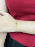 中国黄金（CHINA GOLD）18k黄金环环相扣手链女双环转运珠手饰七夕情人节生日礼物送女友 【京速达】18K黄金/环环相扣手链 实拍图