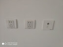 松下开关插座面板单双控二三插网线五孔墙壁暗装86型插板悦宸简约白 电视电脑  WMWM417 实拍图