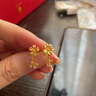 六福珠宝囍爱系列足金四季花开黄金耳坠女款婚嫁耳饰 计价 HXG50106 2.63克(含工费150元) 实拍图
