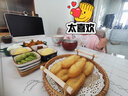 舍里日式陶瓷小菜碟蘸酱料盘子水果零食小吃碟家用调料碟商用茶馆果盘 四格含托盘-白叶+兰草+小鱼+线条 实拍图