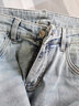 巴鲁特（Brloote）速干牛仔裤男时尚猫须棉弹力吸湿透气舒适百搭休闲九分裤 浅蓝（九分裤） 170/80A 实拍图