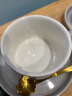 SUCCOHOMEWARE 欧式咖啡杯套装高档陶瓷杯礼盒装带托盘轻奢办公室家用下午茶杯 灰色一杯碟勺 实拍图