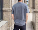 后探（HouTan）美式短袖t恤男宽松夏季纯棉圆领半袖男士潮流个性印花复古体恤衫 深灰色（重磅款） L（120-140斤） 实拍图