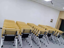 希比希 培训桌会议桌移动带轮折叠桌带刹车轮 洽谈桌翻板桌课桌 扇形L80*D50*75CM 实拍图