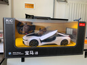 星辉遥控车宝马i8充电动可开门遥控汽车赛车漂移跑车儿童玩具车模 珍珠白【1:14】 【遥控车*1+遥控器*1】 实拍图