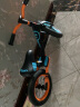 荟智whiz bebe 儿童平衡车 无脚踏 滑步车 竞速款 充气胎  3-6岁 滑行车HP1208 黑橙 实拍图