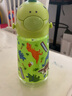 SKATER儿童水杯夏季幼儿园小学生男女防摔卡通水壶便携塑料户外杯子 绿色恐龙头 实拍图