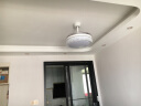 家御福隐形风扇灯餐厅吊扇灯客厅家用北欧带电风扇吊灯一体智能灯具 42寸-白色-鸟巢风扇灯 变光+遥控(2条布线) 实拍图
