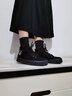 人本冬季高帮帆布鞋子女2024新款秋冬加绒二棉鞋女百搭小众黑色板鞋 黑色 39 实拍图