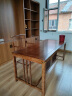 贝拉曼 新中式南榆木实木书桌书椅组合家用办公桌书房写字台家具书画桌 胡桃色 梳背椅 实拍图
