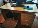 美宜德曼电脑桌 1.2米右三抽简约办公台式职员桌家用学习写字桌子 橡木色  实拍图